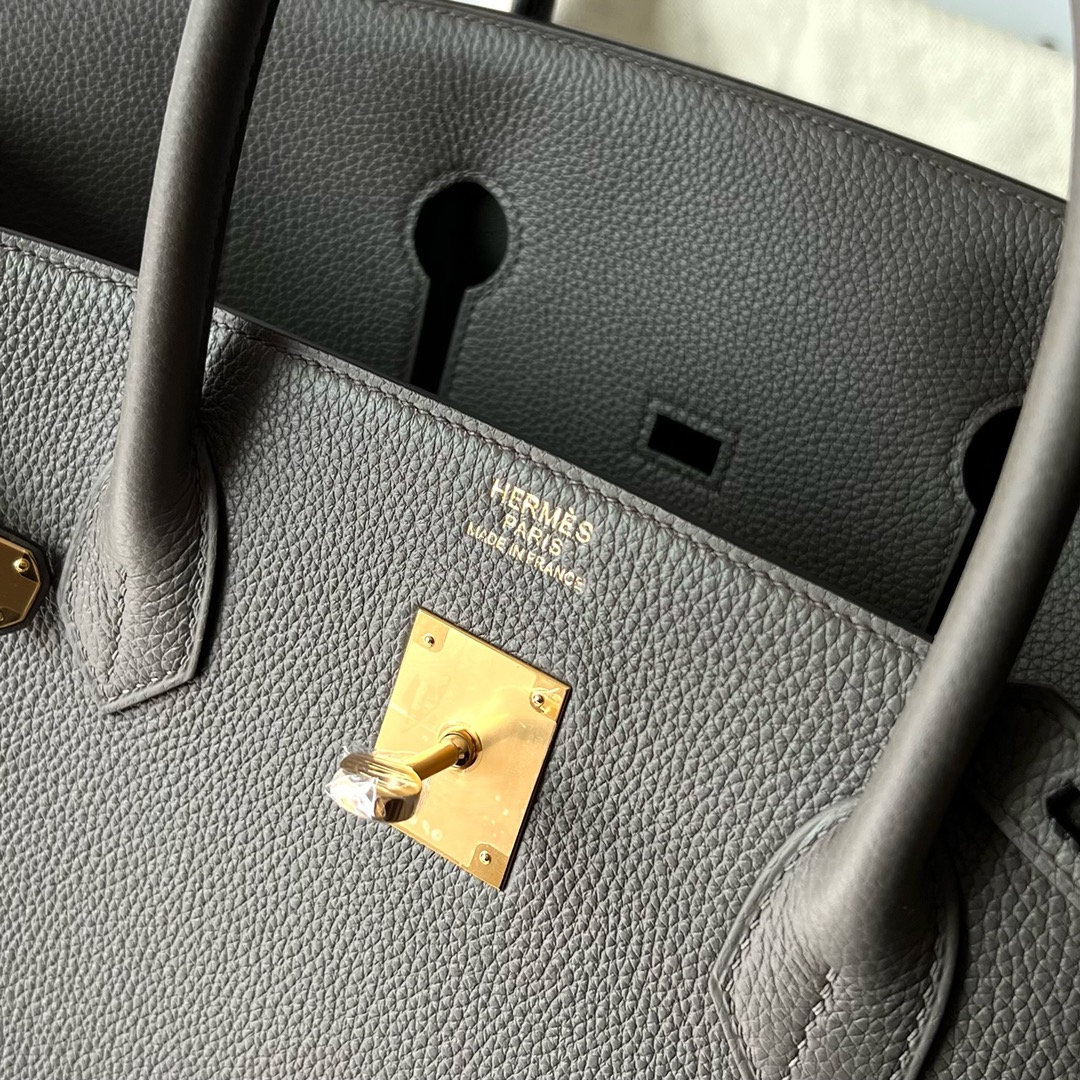 에르메스 버킨백40 그레이 금장 토고가죽